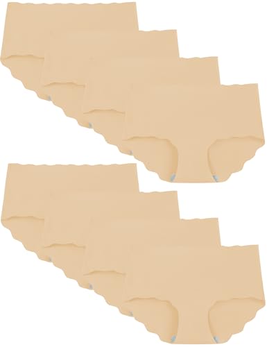 Kiench Teen Girls Seamless Hipster Underwear No Show Panties Invisible Briefs 8-Pack