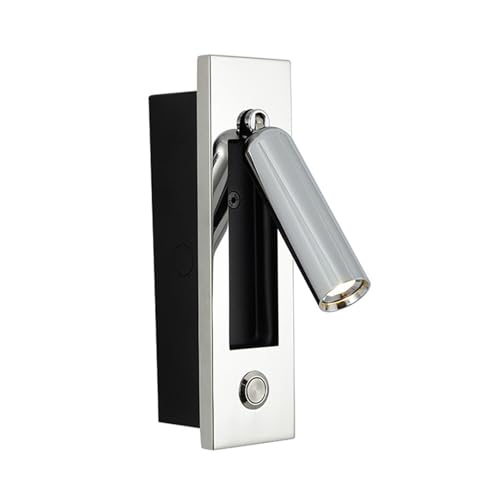 THYXGS Recessed Wall Mounted Reading Light Sconces, Bedside Wall Lamp, LED 3W Warm White 3000K, 350° Rotatable 90° Foldable Hardwired Embedded Not Plug