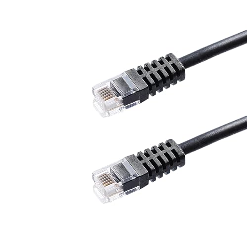 Xiusiyt 2M Molded RJ12 6P6C to RJ12 6P6C Cable for Replacing Fanatec ClubSport Shifters/Pedals Cable,1.8m/5.9ft