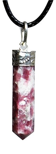Reiki Energy Charged Lepidolite Crystal Pendant with Cord (Beautifully Gift Wrapped)
