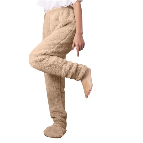 Fluffy Pajama Pants Womens Fuzzy Fleece Sherpa Pants Cozy Comfy Pj