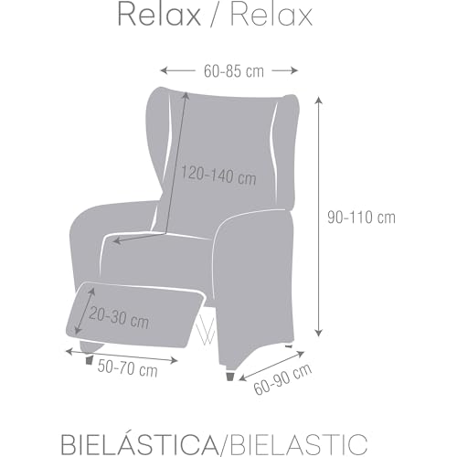 Funda elástica para sillón relax adaptable transpirable con espumas de sujeción 5