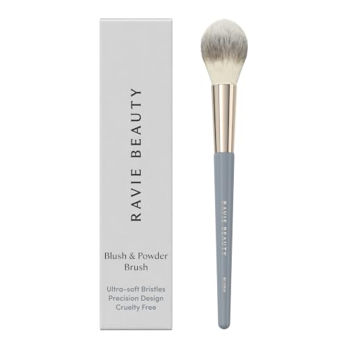 Ravie Beauty Blush & Powder Brush, Ultra-Soft Synthetic Bristles for Cheeks