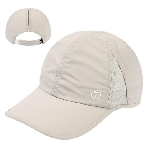 Image of TOP-EX ChicPony UPF 50+ Cooling High Ponytail Baseball Cap for Women | Cool-touch wicking band, hidden 4 in slot fits high /low ponytails; 2.3 oz, packable, airy, quick-dry, adjustable for sports