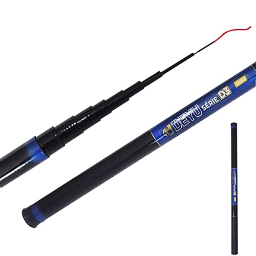 Kit 2 Vara de Pesca Telescópica em Fibra de Vidro com Capa Protetora,de Mão Retrátil Caniço com 3 Me