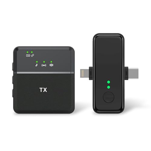 Pulgati 3 in 1 Wireless Lavalier Lapel Microphone for iPhone, iPad, Android for Video Recording, YouTube, Vlogging, Interviews. 3-Mode Noise Cancelation Filter / 65 ft. Range / 8-Hour Battery Life.