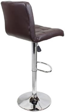 TMS® 2 Synthetic Leather Modern Design Adjustable Swivel Barstools Hydraulic Bar Stool (Coffee Brown)