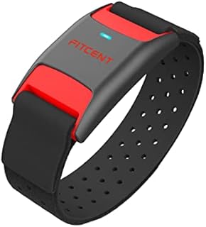 FITCENT Heart Rate Monitor Armband, Bluetooth ANT+ Optical Heart Rate Sensor Arm Band, Rechargeable Fitness Tracker for Peloton Strava Zwift Polar Beat DDP Yoga Wahoo Fitness (Black)