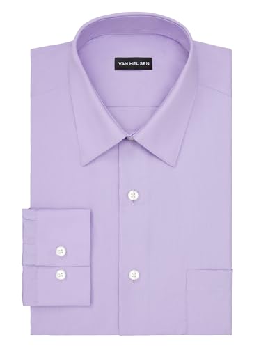 Image of Van Heusen Men's Poplin Regular Fit Solid Point Collar Dress Shirt