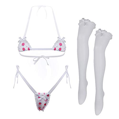 Sexy Cute Anime Lingerie for Women Kawaii Bra and Panty Set Japanese Cosplay Bikini Underwear
