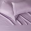 Amazon Basics Lightweight Super Soft Easy Care Wrinkle-Free Microfiber 4-Piece Bed Sheet Set with 14-Inch Deep Pockets, Full, Frosted Lavender, Solid #2