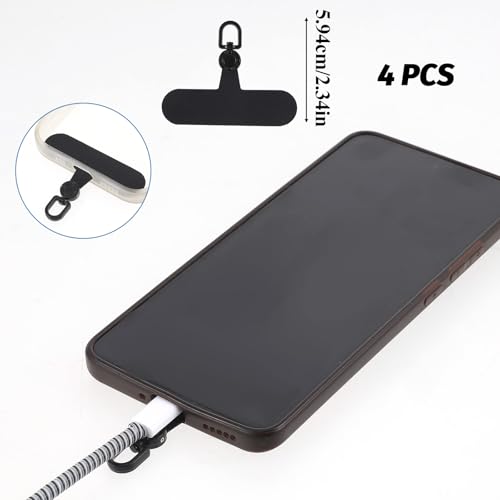 image for Ptwola 4 Pack Phone Lanyard PatchUniversal Phone Tether Tab Lanyard Pa