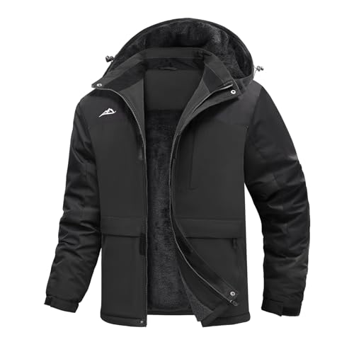 Svanco Chaqueta De Esquí Chaquetas De Hombre Impermeable Forro Polar Abrigo Con Capucha Desmontable Invierno Cálido Patinaje Sobre Hielo Chaqueta Abrigos Snowboard Trabajo Chaqueta Para Hombres