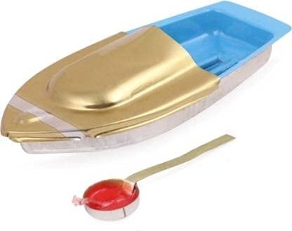 MOOLYAVAAN Products New Cassic Water Put Put Steam Toy Metal Boat Indian Festival Janmashtami Dussehra Boat Nau (Pack of 10) 3