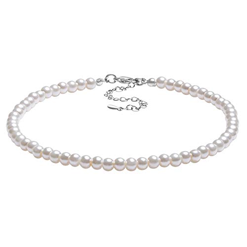 BABEYOND Round Imitation Pearl Choker Necklace Multi Strands Choker 20s Flapper Necklace Accessories for Gatsby Themed Party (1-layer)