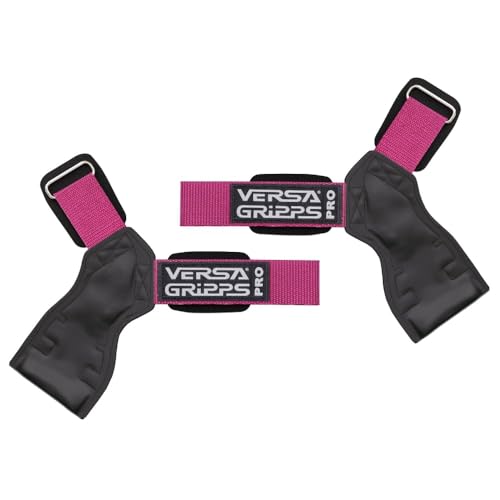 Versa Gripps? PRO Glove Weight Lifting Straps Hooks (PRO-Pink-Medium/Large)
