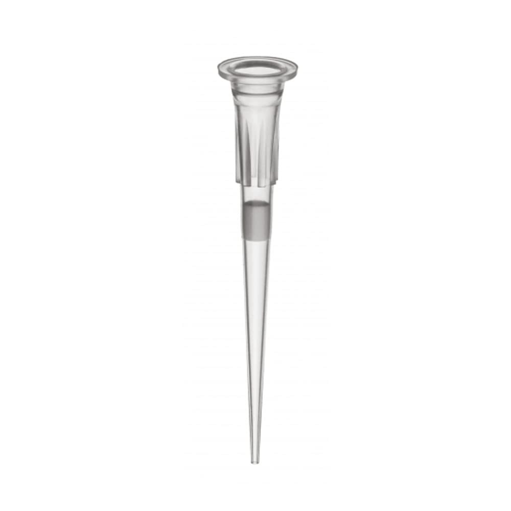 Socorex SR-0424 Qualitix - Punta de pipeta con filtro, punta larga y fina graduada, capacidad máxima de 10 µl, transparente, 960 unidades