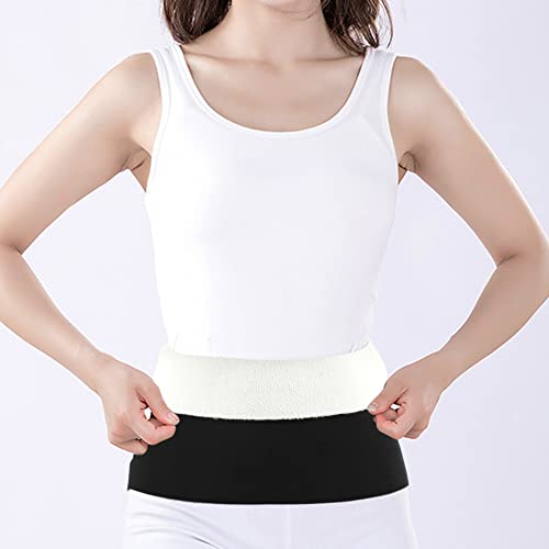 MilyaDE Winter Imitat Kaschmir Samt Nierenwärmer Rückenwärmer Hüftwärmer Damen Herren Senioren Taillenwärmer Bauchschutz Magenpflege Elastisch Taille Unterstützung, Schwarz XXL