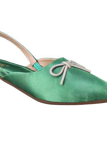 Image of The White Pole Slip on Slides Flat Mules Bellies Jutti Sandals for Women and Girls