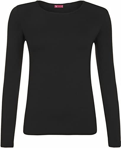 T-shirt manches longues femme noir idéal pour superposer vos tenues de bureau et de week-end
