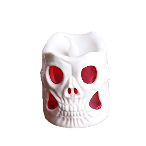 Preisvergleich Produktbild Smonke Halloween Dekoration Totenkopf Kerzenlicht Buntes Nachtlicht mit Farbverlauf Atmosphärendesign Accessoires Totenkopf Kerzenlicht Nachtlicht