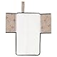 Dooky - Wickelunterlage für Unterwegs 60x34 cm - Romantic Leaves Beige - Baby Wickelauflage, Wickeltasche - Leicht Waschbar - 40% Polyester 30% Foam 30% Peva - Beige