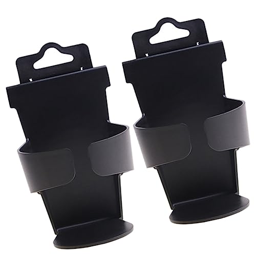 Portavasos para auto negro, 2 piezas, diseño seguro miniatura 1