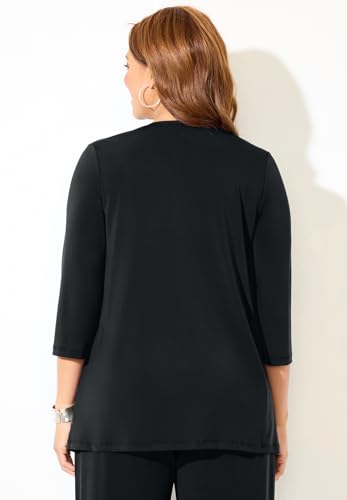 Catherines Women's Plus Size Dream Drape Cardigan and Tank Duet2