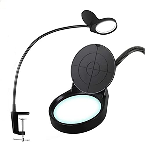 Lampe de vitre grossissante 5X lumineuse à pince pour réparation