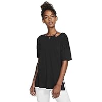 Nike Women's Dri-Fit Layer Short Sleeve Yoga Top, Small, Black