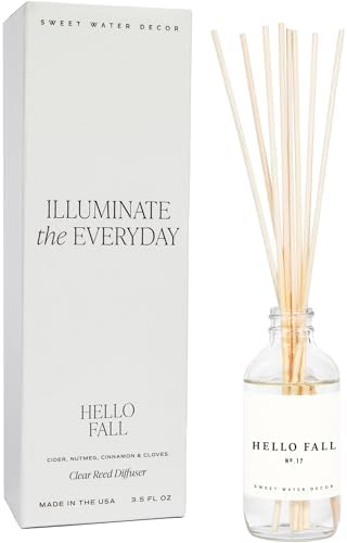 Sweet Water Decor Hello Fall Reed Diffuser - Hot Cider Scent
