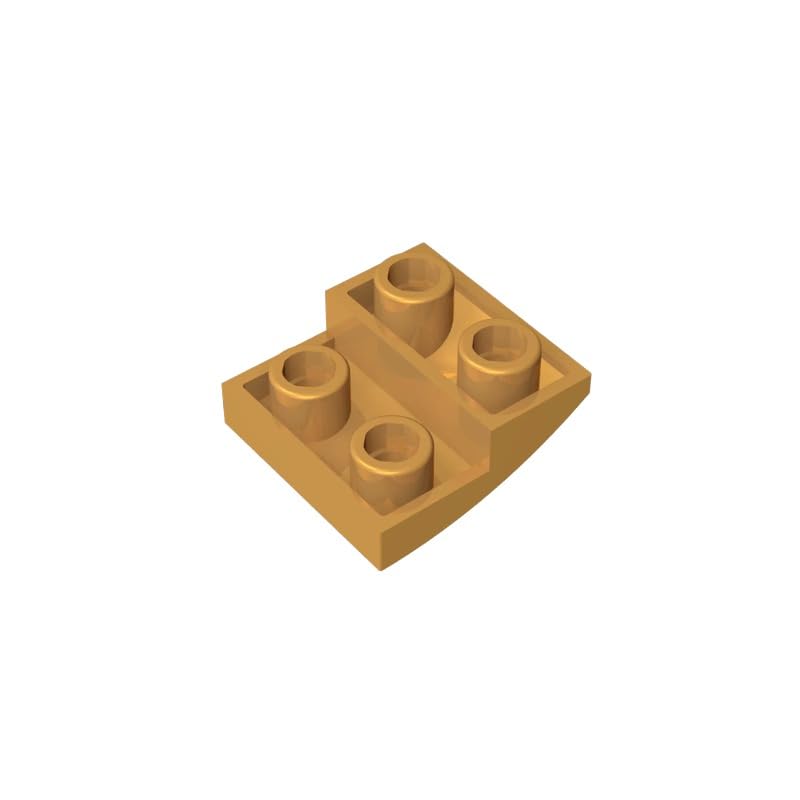 XYEIUGO 32803 Arched Brick Slope Curved 2x2 Inverted, Pearl Gold, 50 PCS — image 1