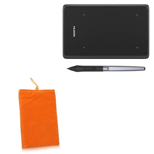 BoxWave Case Compatible with Huion Inspiroy H420X - Velvet Pouch, Soft Velour Fabric Bag Sleeve with Drawstring - Bold Orange