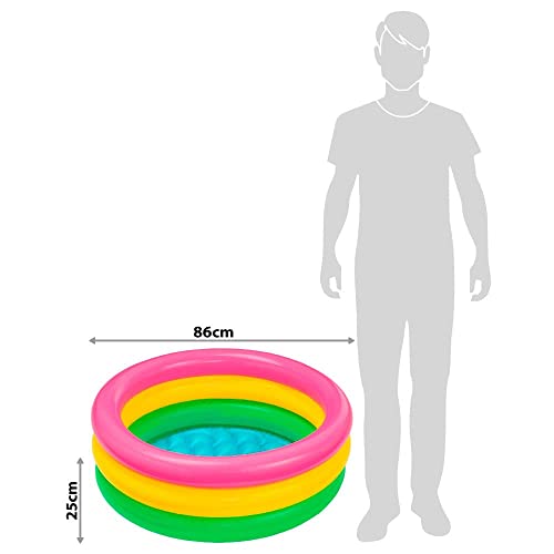Image of PVC Sunset Glow Baby Pool, Multi Color & Output Air Balloon Pump, Multi Color