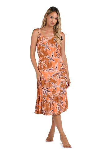 La Blanca Women's Midi Dress Swimsuit Cover Up, Sienna//Sandy Cove, Large
