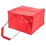 MUCKLILY Bolsa Aislante Térmica Reutilizable para Alimentos 35x35x22 Cm Bolsa de Transporte de Comida Tela No Tejida Resistente para Pizza y Pasteles Adecuado para Comida Color Aleatorio