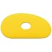 Mudtools Polymer Rib Yellow Size 1 Soft - Kidney Shape - Ceramics, Pottery, Clay - Y1