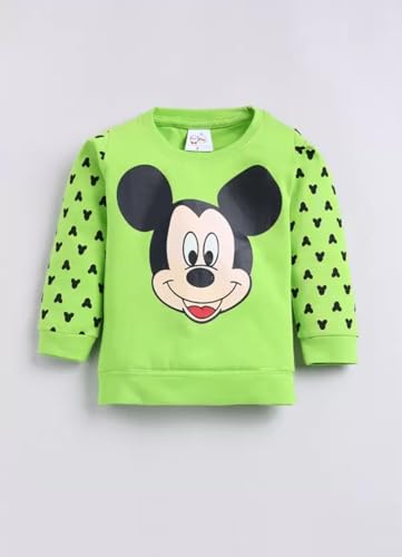 Image of Kids Cotton Casual Cute Mickey Mouse Printed Clothing Set- Full Sleeve T-Shirt And Trousers For Infants /Childs /Baby Boys (in Multicolor, Pack of 1)