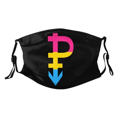 Pansexual symbol Pride Flag LGBT Adult Dust Mask Adjustable Dust Face with 2 Filter