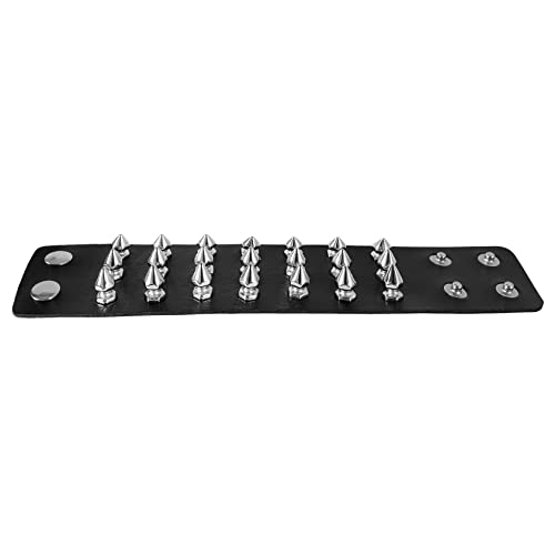 Manfnee Leder Choker Armbnd Punk Halsband Halskette Spike Nieten Manschette Gothic Armband für Damen Herren