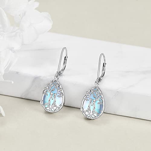 Image of YFN Sister Earrings Gifts from Sister, Sterling Silver Crystal Sister Earrings Jewelry, Birthday Jewelry Gift for Sisters
