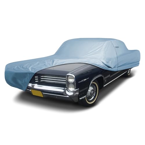 Image of iCarCover Car Cover Waterproof All Weather for 1959-1964 Pontiac Parisienne | Heavy Duty Custom Fit Hail UV Sun Rain Snow Dust Protection Covers for Automobiles Outdoor Indoor Full Exterior (Sky Gray)