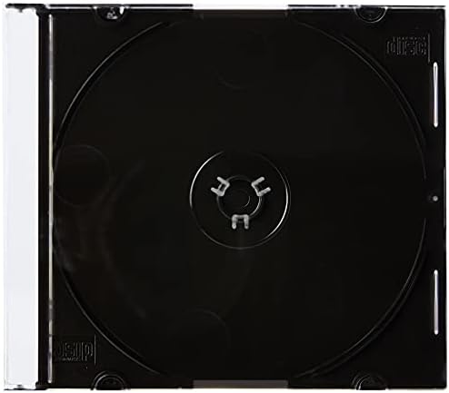 Q-Connect Slim Jewel Case for CD - Black, Pack of 25