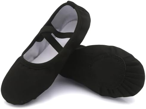 Acfoda Kinder Erwachsene Ballettschuhe Ballettschläppchen mit Geteilter Ledersohle Gr.22-44