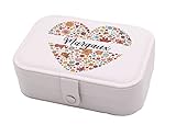 Boite a bijoux faux cuir C29 Boite à bijoux rose ou blanc nacré personnalisée Coeur, coffret à bijoux personnalisable avec le prénom de votre choix, faux cuir