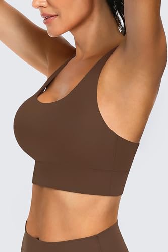 Image of MIRITY 3-Pack Strappy Sports Bras for Women - Criss Cross Back Padded Workout Yoga Top