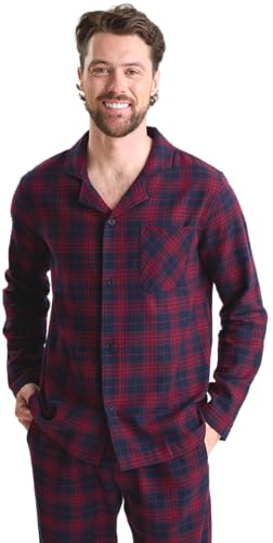 GIVEITPRO Cotton Flannel Men's Long Button-Down Sleepwear Pajama Set3