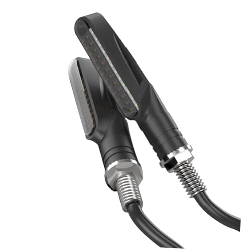 ULTECHNOVO 2 piezas Luz Intermitente LED para Motocicleta de Indicador Señal Fluido Amarillo Resistente al Agua Duradero Alta Visibilidad Consumo Energético Compatible con Motos y Vehículos
