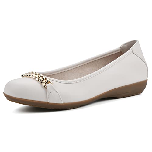 CLIFFS BY WHITE MOUNTAIN Women's Charmed Ballet Flat, Cream/Smooth, 7 M by CLIFFS BY WHITE MOUNTAIN - Used condition - US$35.56