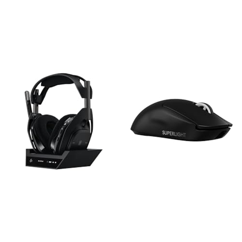 Auriculares inalámbricos Logitech G Astro A50 X con base y ratón Pro X Superlight 2